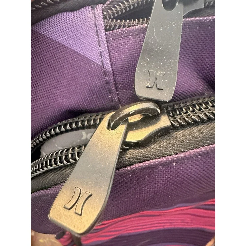 Hurley Copy Backpack Pink Striped Exclusive Compartment Laptop Casual Bag
